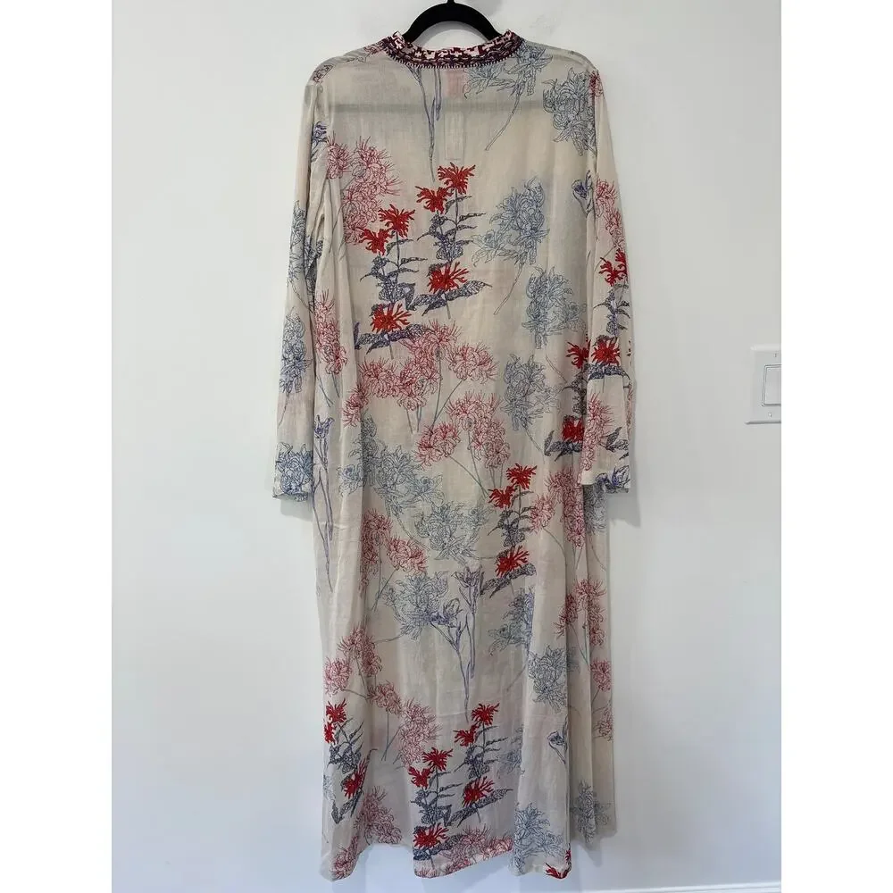 Le Sirenuse Positano Cotton Cover Up Caftan Size 42 IT (M)
